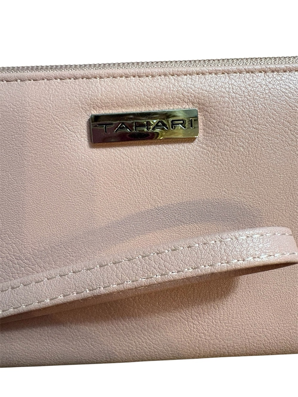 Tahari Blush Pink Zip Wristlet Clutch - Picture 4 of 4